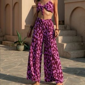 Cami and wide leg pant set